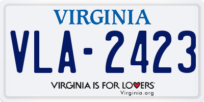 VA license plate VLA2423