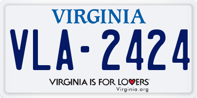 VA license plate VLA2424