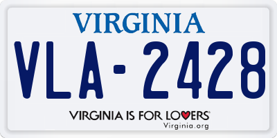 VA license plate VLA2428