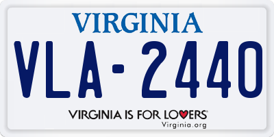 VA license plate VLA2440