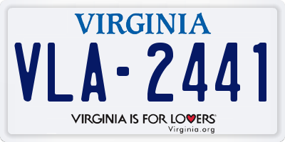 VA license plate VLA2441