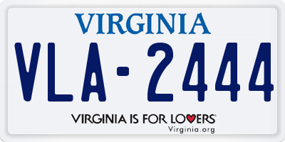VA license plate VLA2444