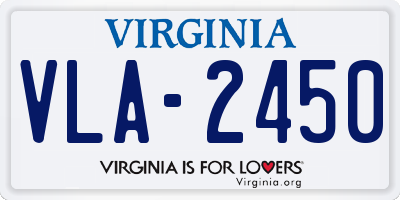 VA license plate VLA2450