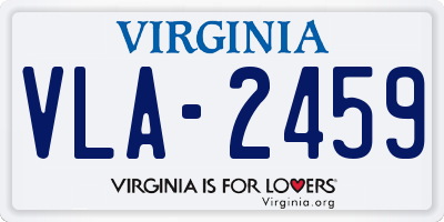 VA license plate VLA2459