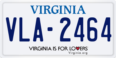 VA license plate VLA2464