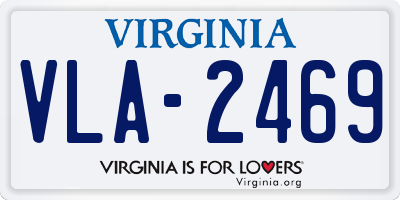 VA license plate VLA2469