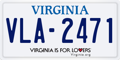 VA license plate VLA2471