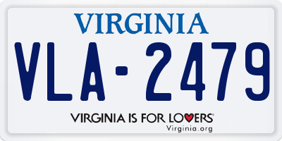 VA license plate VLA2479