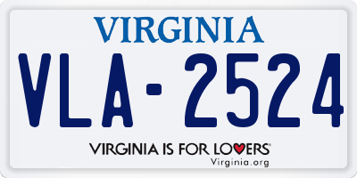 VA license plate VLA2524
