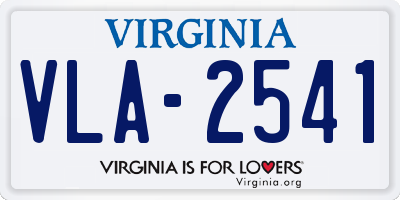 VA license plate VLA2541