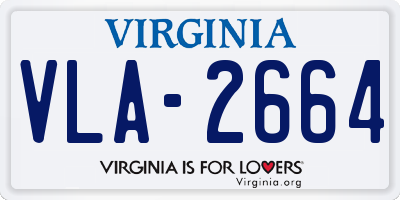 VA license plate VLA2664