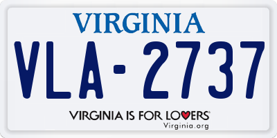 VA license plate VLA2737