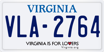 VA license plate VLA2764