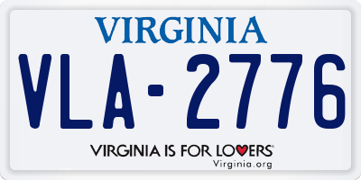 VA license plate VLA2776