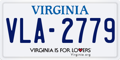VA license plate VLA2779