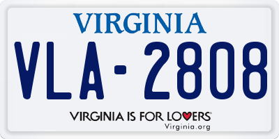 VA license plate VLA2808