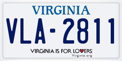 VA license plate VLA2811