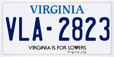 VA license plate VLA2823