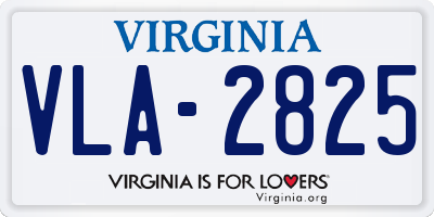 VA license plate VLA2825