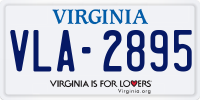 VA license plate VLA2895