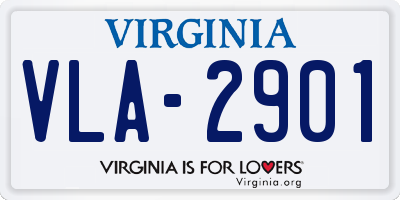VA license plate VLA2901