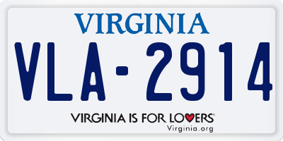 VA license plate VLA2914