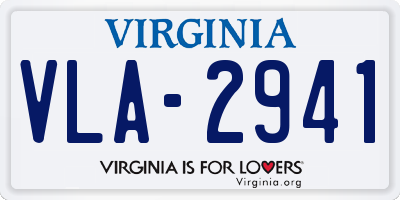 VA license plate VLA2941