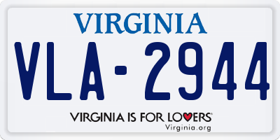 VA license plate VLA2944