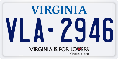 VA license plate VLA2946