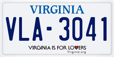 VA license plate VLA3041