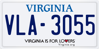 VA license plate VLA3055