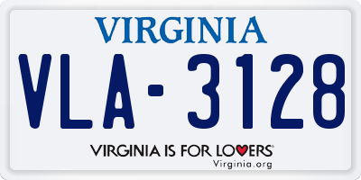 VA license plate VLA3128