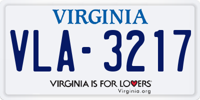 VA license plate VLA3217