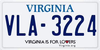 VA license plate VLA3224