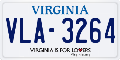 VA license plate VLA3264