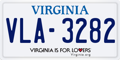 VA license plate VLA3282