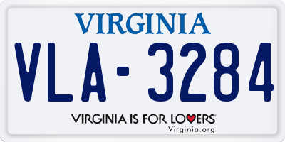 VA license plate VLA3284