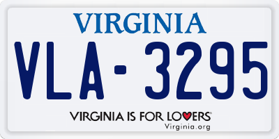 VA license plate VLA3295
