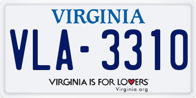 VA license plate VLA3310