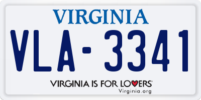 VA license plate VLA3341