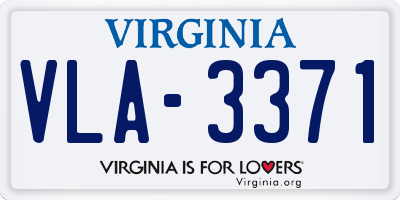 VA license plate VLA3371