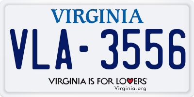 VA license plate VLA3556