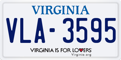 VA license plate VLA3595