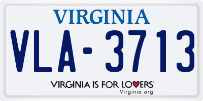 VA license plate VLA3713