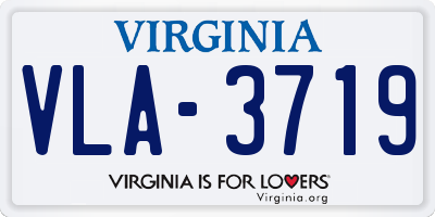 VA license plate VLA3719