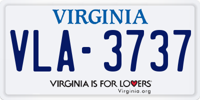 VA license plate VLA3737