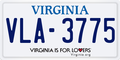 VA license plate VLA3775