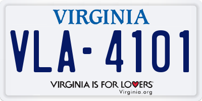 VA license plate VLA4101