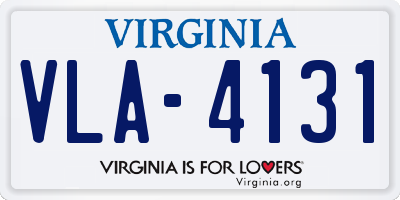 VA license plate VLA4131