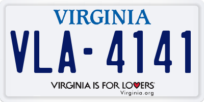 VA license plate VLA4141